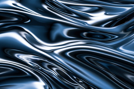 abstract background with smooth lines in blue and black colors for designの素材