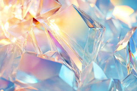 abstract background of crystal, macro photo with selective focus and bokehの素材