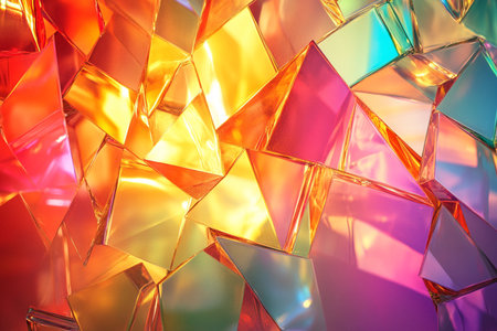 abstract background of multicolored glass cubes in the shape of a pyramidの素材
