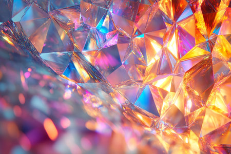 Colorful abstract background of crystal, close-up, macro.の素材