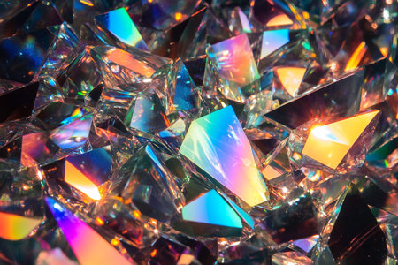 Close up of a crystal background. Shallow depth of field.の素材