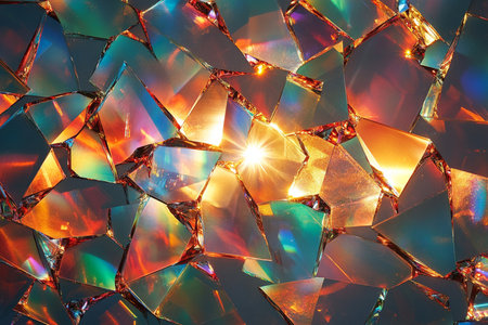 Broken glass background. Broken glass texture. Abstract broken glass background.の素材