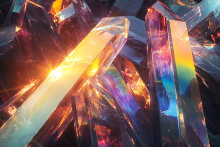 3D illustration of abstract geometric composition,digital art works. Computer generated graphics.の素材