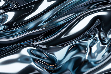 abstract metallic background with some smooth lines in it (3d render)の素材