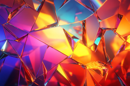 Abstract background of crystal. 3d render, 3d illustration.の素材