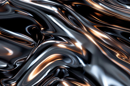abstract metallic background with some smooth lines in it (3d render)の素材