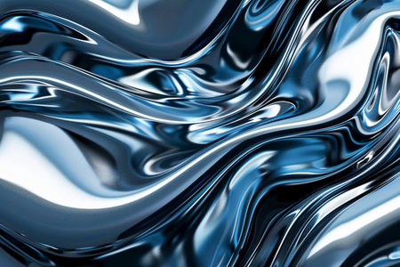 abstract metallic background with some smooth lines in it (3d render)の素材