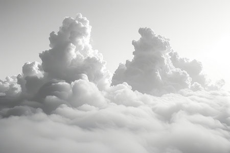 Cloudscape has been developing in wonderful form. This is a 3d render illustration.の素材