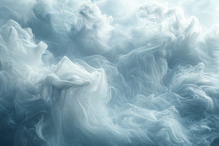 Abstract blue background with white smoke. 3d rendering toned imageの素材