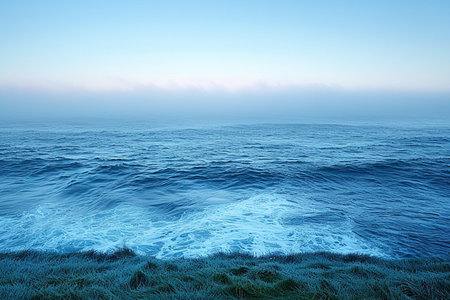 beautiful seascape with blue sea and sky, nature seriesの素材