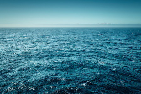 Beautiful seascape with blue sea and sky. Toned.の素材