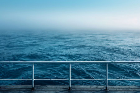 Beautiful seascape. View from the deck of a cruise ship.の素材