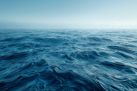 Blue sea water surface with waves and ripples. Natural background.の素材