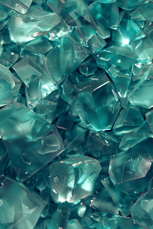 abstract background of blue glass pieces of broken glass, close upの素材