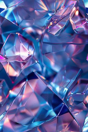 abstract background of blue and pink crystal close-up macro photographyの素材