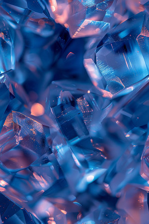 abstract blue background with ice cubes. macro. close-upの素材