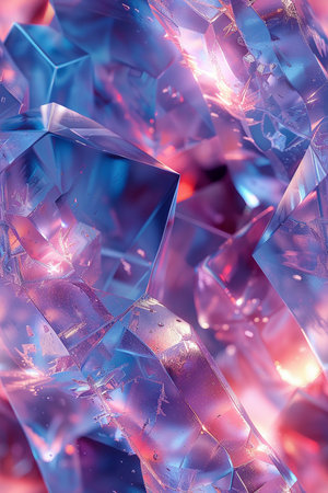 Abstract background of crystal. 3d rendering, 3d illustration.の素材