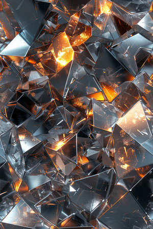 abstract background of broken glass. 3d rendering, 3d illustration.の素材