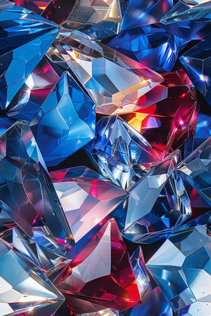 abstract background of crystal jewelry close-up, macro photo.の素材