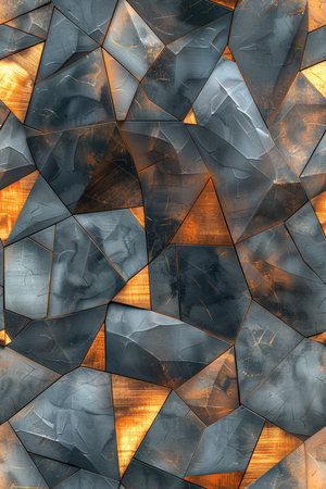Grunge background with textured geometric pattern. 3d renderingの素材