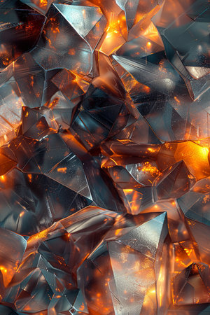 Abstract background of broken glass. 3d rendering, 3d illustration.の素材
