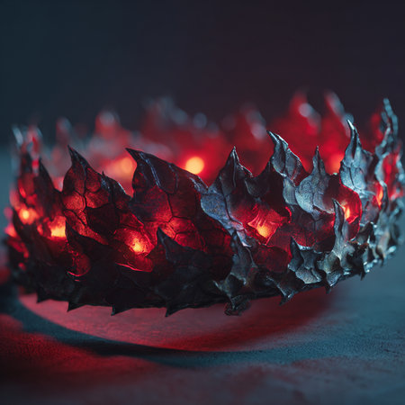 Christmas decoration in the form of a pine cone on a dark backgroundの素材