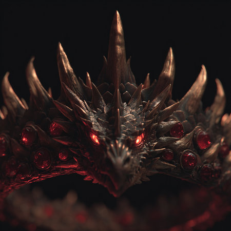 3d rendering of a fantasy dragon head isolated on a black backgroundの素材