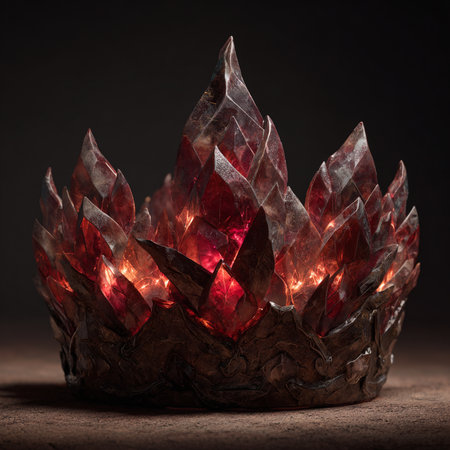 crystal crown on a dark background, close-up, selective focusの素材