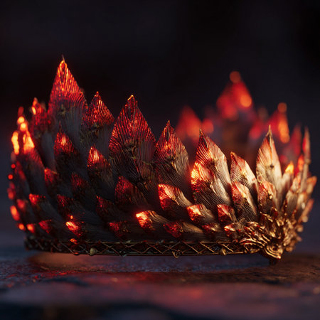 christmas decoration in the form of a cone on a dark backgroundの素材