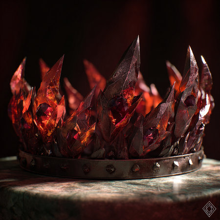 low key image of beautiful queen/king crown. 3d renderingの素材