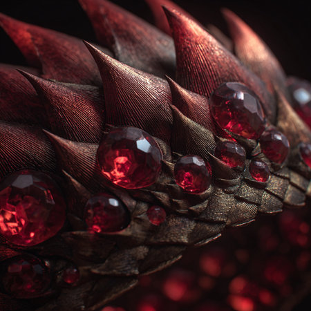 Close-up of a beautiful red ruby gemstone. Macro.の素材