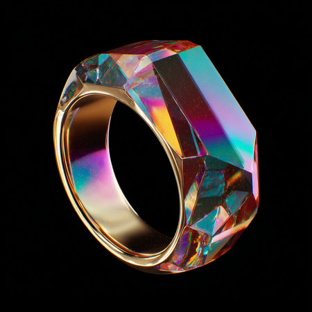 wedding ring on a black background (high resolution 3D image)の素材