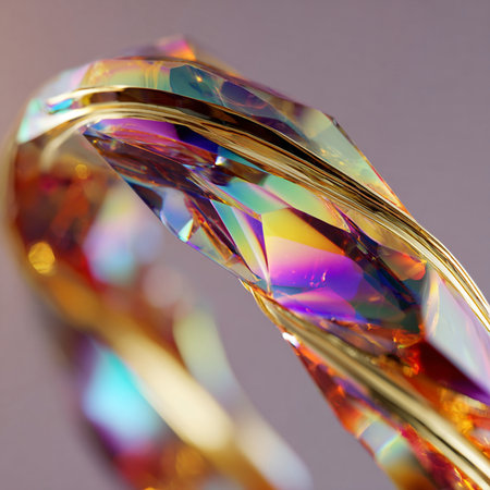 Macro shot of a gemstone with shallow depth of field.の素材