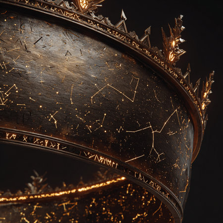 Crown of the king on a black background. 3d renderingの素材