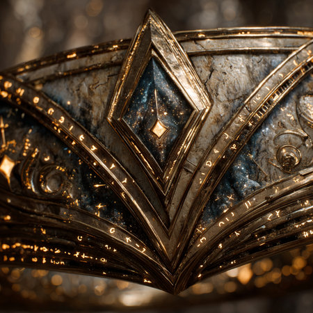 Detail of a royal crown in a church. Selective focus.の素材