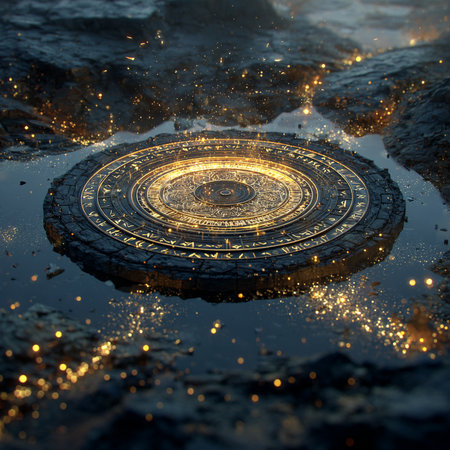 Zodiac sign Pisces in a puddle. 3d renderingの素材