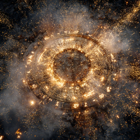 Abstract space background with stars and nebula. 3D rendering.の素材