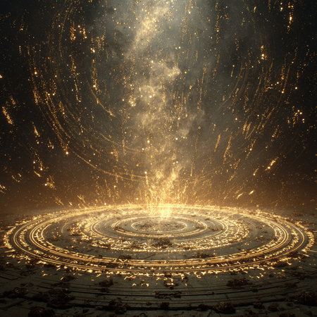 Futuristic technology background. Fractal art. 3d renderingの素材