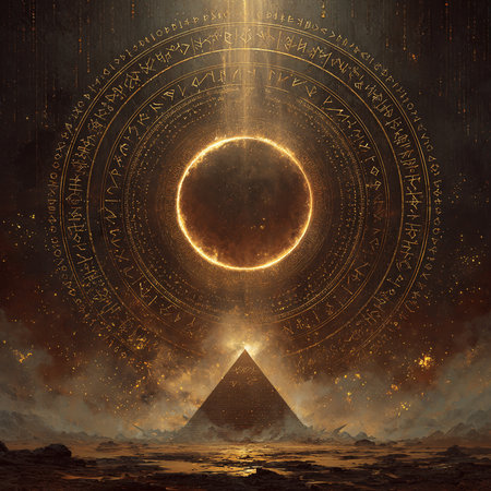 Mystical portal in the dark space. 3D rendering.の素材