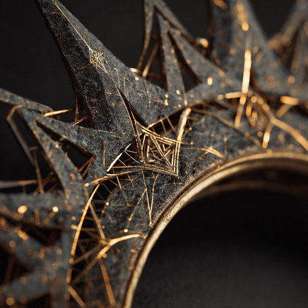 Macro shot of an old clock mechanism on a black background.の素材
