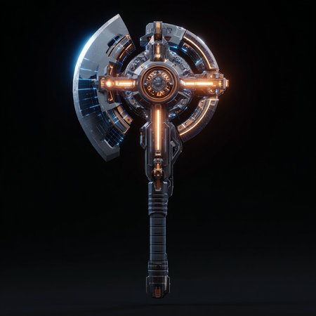 Futuristic robot. Sci-fi design. 3D renderingの素材