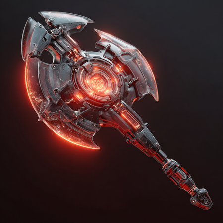 3d rendering of a robot made of red neon lights on a black backgroundの素材