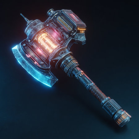 3D rendering of a futuristic robot isolated on a black background.の素材