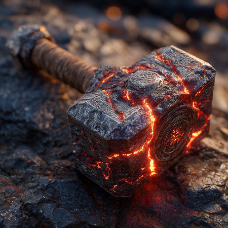 Ax on the black coal. Close-up. Fire.の素材