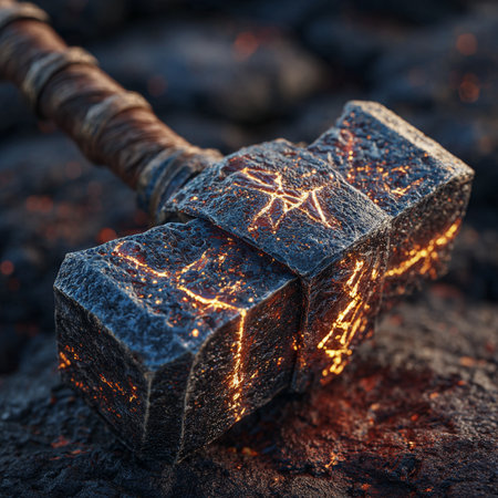 Close-up of a piece of coal with sparks in the backgroundの素材