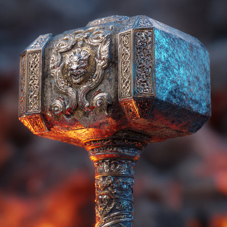 Medieval chalice on fire background. 3d illustration.の素材
