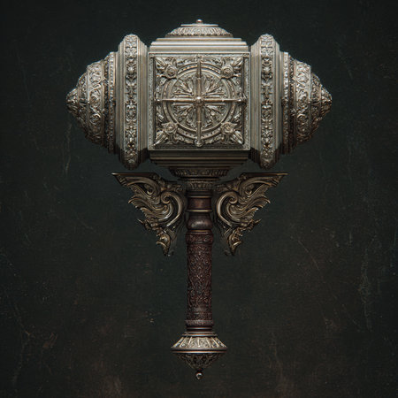 Vintage iron lamp on a dark background. 3d illustration.の素材