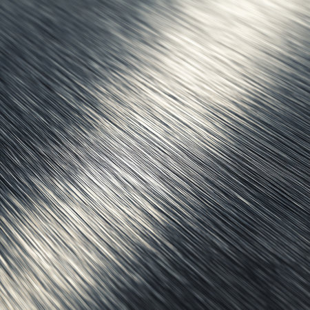 Metal background or texture of brushed steel plate with reflections. Iron plate and shinyの素材