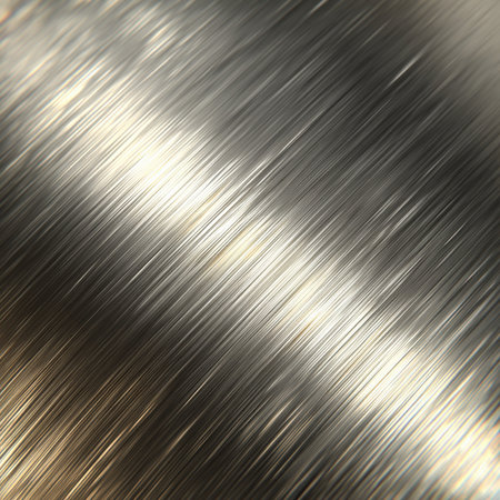 Metal background or texture of brushed steel plate with reflections. Iron plate and shinyの素材