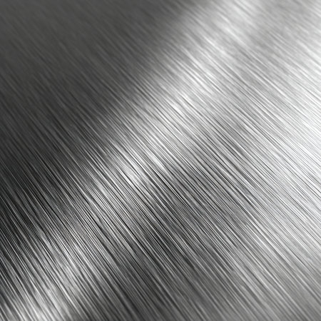 Metal background or texture of brushed steel plate with reflections. Iron plate and shinyの素材